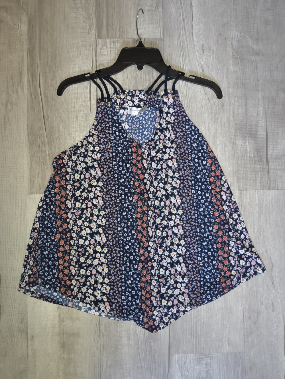 Navy Floral Multi-Strap Halter Camisole